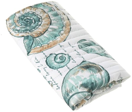 Greenland Home Barefoot Bungalow Cruz Coastal Seashell Pillow Sham, Standard, White