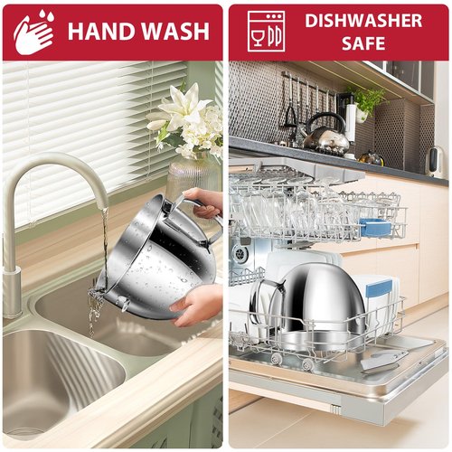 7QT Stainless Steel Mixer Bowl for Kitchenaid Stand Mixers, Kitchen Aid Mixing Bowl for 7QT Lift Mixer with Handle, Compatible with KSM70SKXXBK, Dishwasher safe.