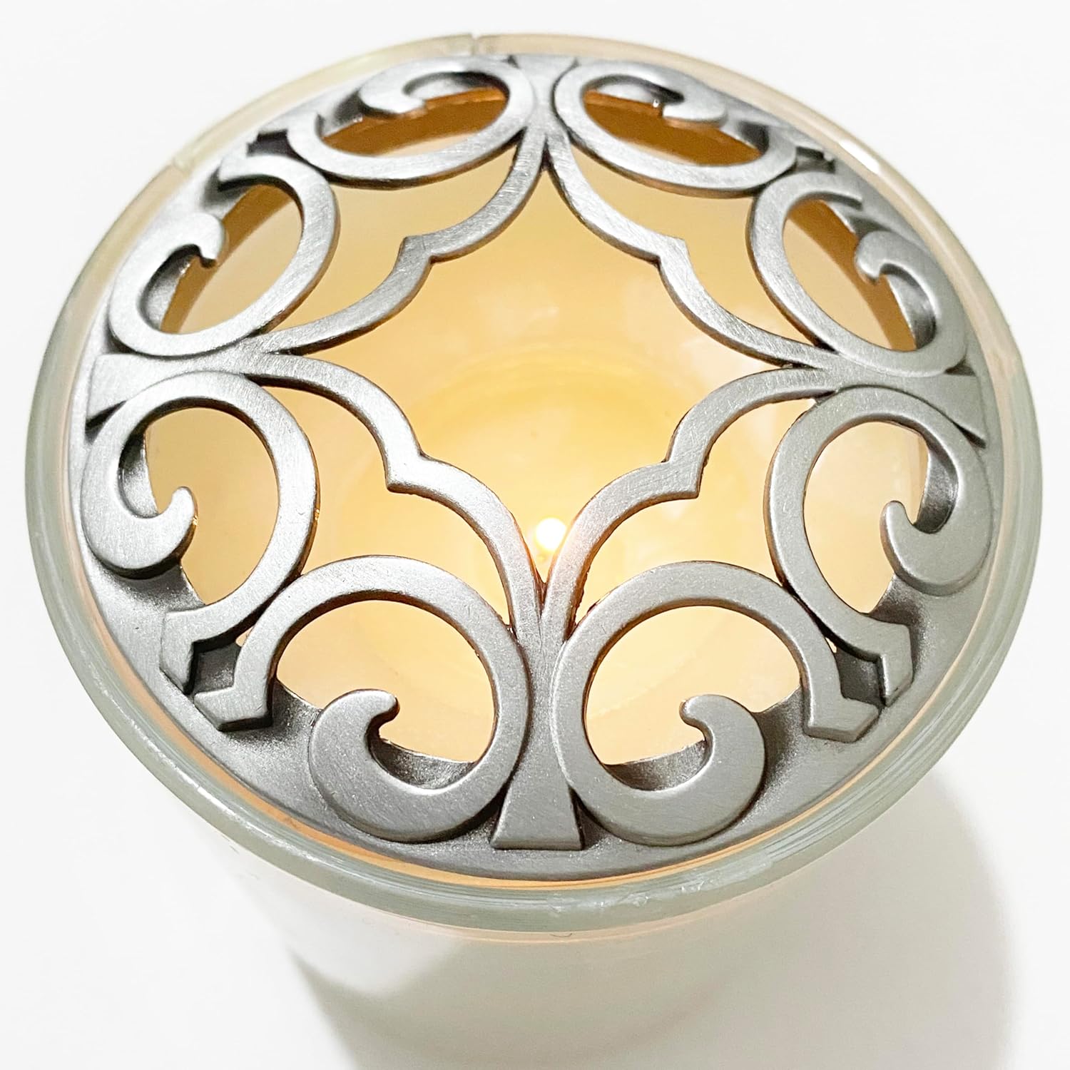 Silver Space Scented Candle Toppers - Elegant Jar Covers to Enhance Aroma & Prevent Melting | Ideal Gifts for Women