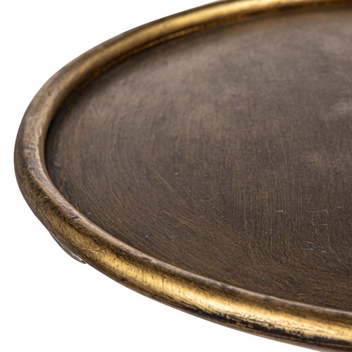 Metal Martini Cocktail Table, Antique Brass
