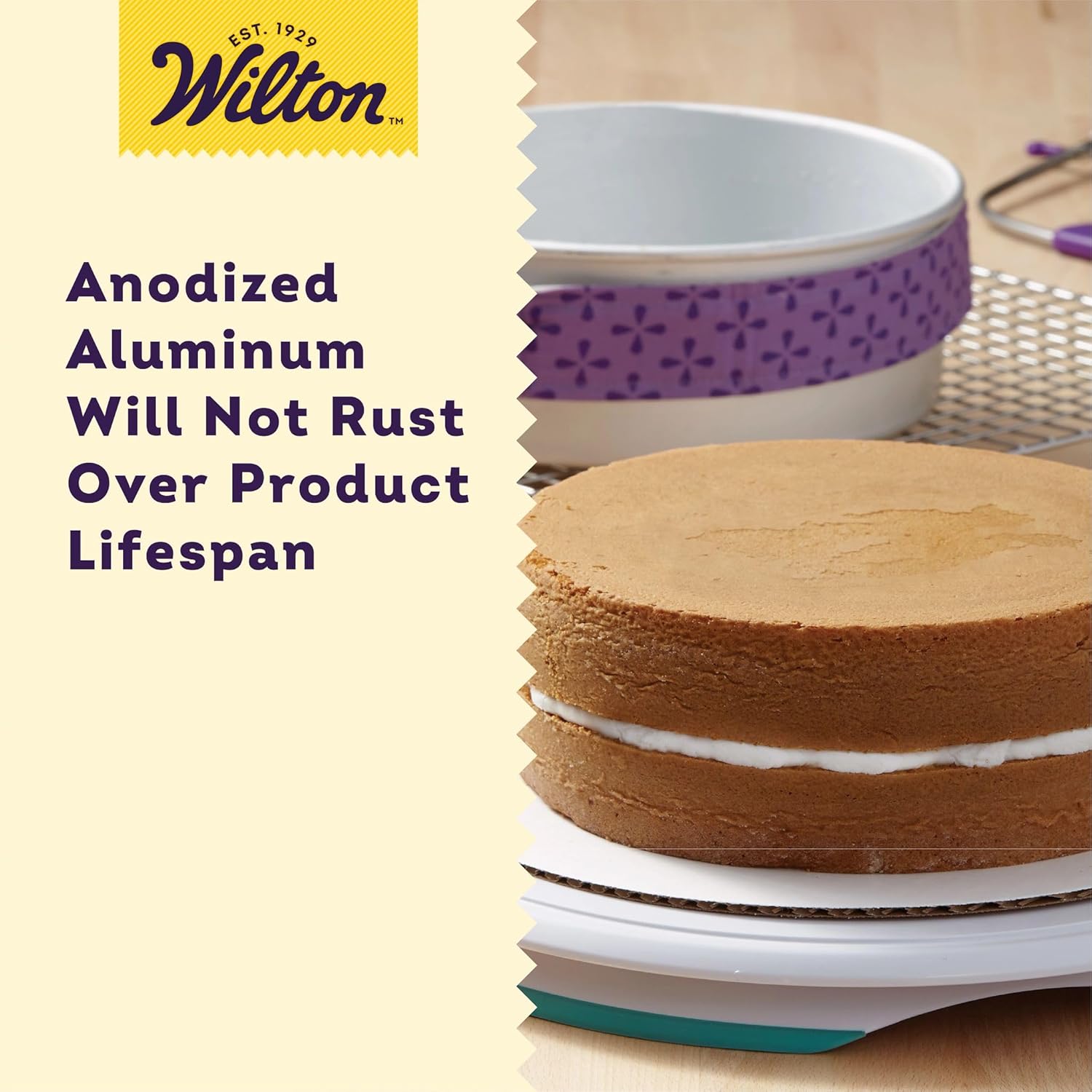 Wilton Round Cake Baking Pan Set - 9 x 2 Inch Even Heating Aluminum Bakeware for Tiered Cakes