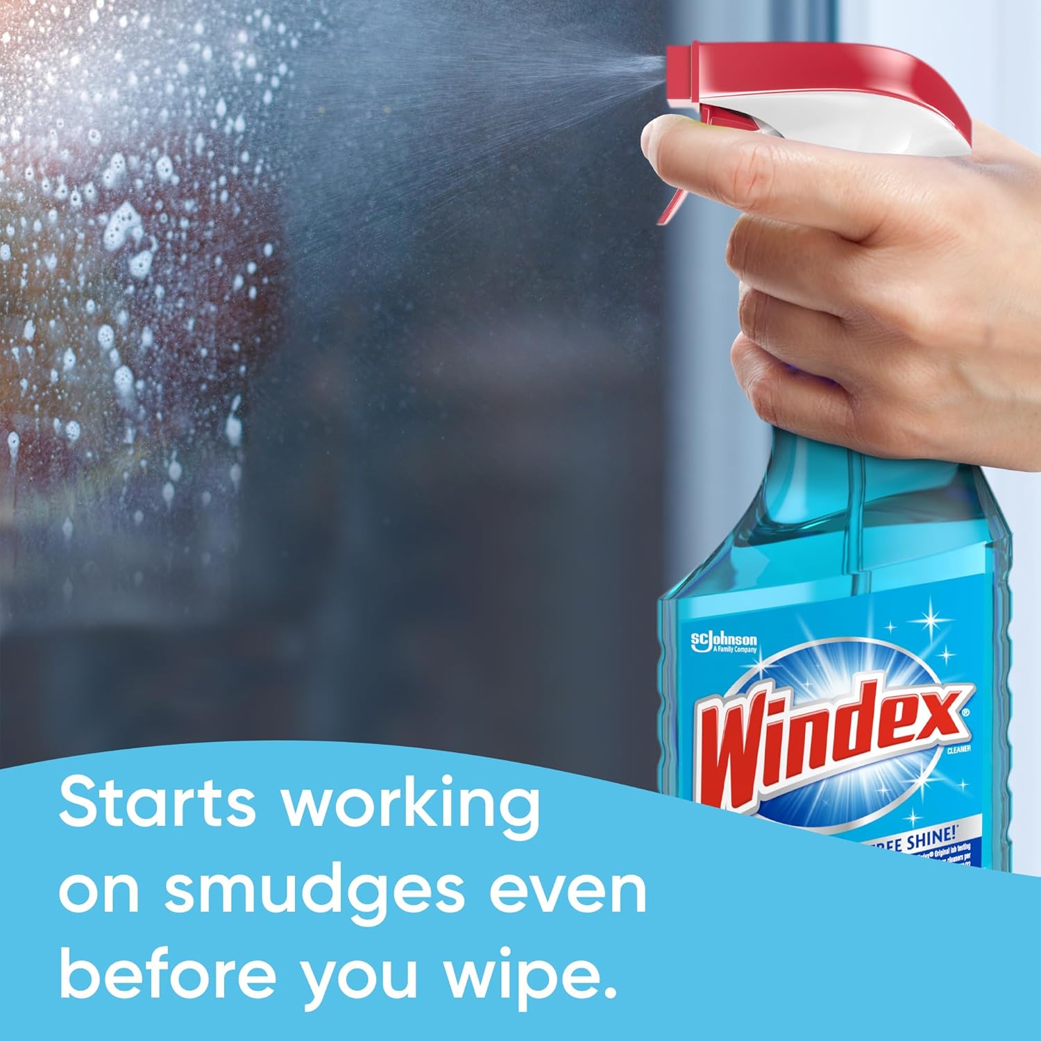Windex Glass & Window Cleaner Spray Bundle - Original Blue Scent, 23 Fl Oz Spray + 32 Fl Oz Refill