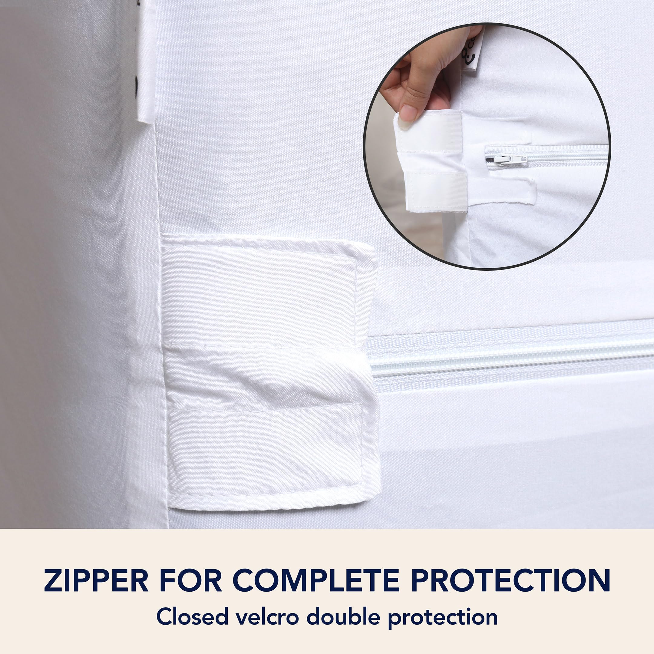 Twin Mattress Protector Encasement with Zipper – Waterproof Mattress Protector Twin Size – Soft, Breathable & Noiseless Zippered Mattress Cover – Fits Up to 12”