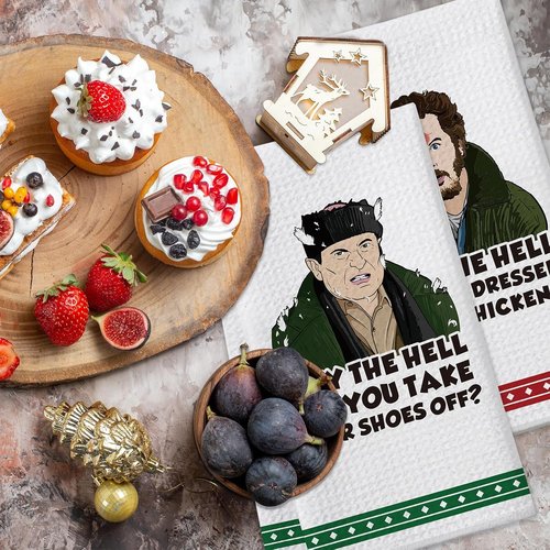 Home Alone | Funny Christmas Kitchen Towels - 2 Pack Holiday Dish Towels for Decor & Gifts
