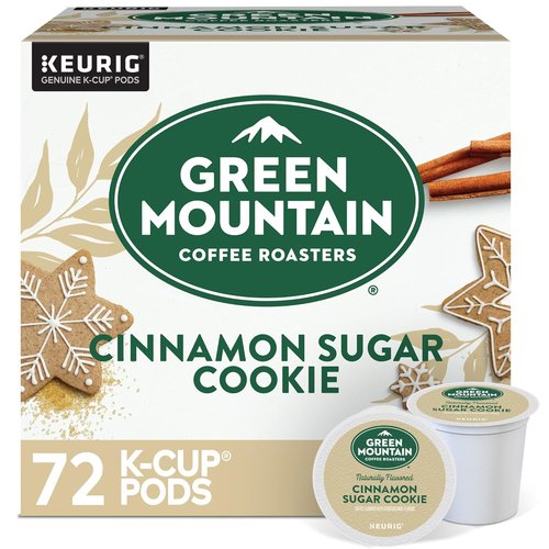 Green Mountain Coffee Roasters Cinnamon Sugar Cookie Coffee - 72 Keurig K-Cup Pods for Delicious Flavor