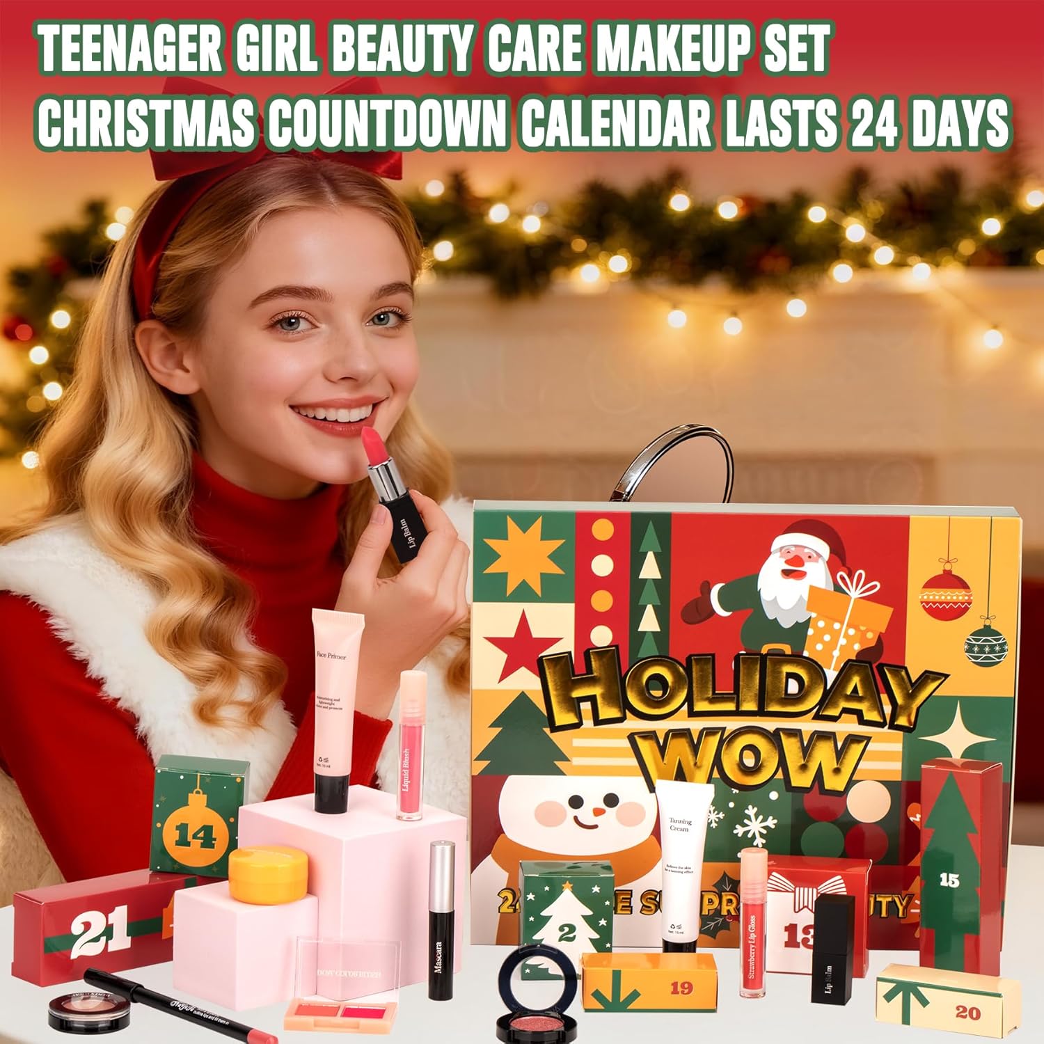Skiennix Makeup Advent Calendar 2025 | 24 Days of Beauty Surprises for Teen Girls - Perfect Christmas Gift Set
