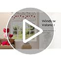 Scalloped Red Stripe Valance Curtain with Tassels - 54x18in