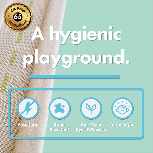 IVI Thick 3D Childrens Play Mat & Rug in A Colorful Town Design for Kids with Soccer Field, Car Park & Roads, Blue, 32 x 45 inches