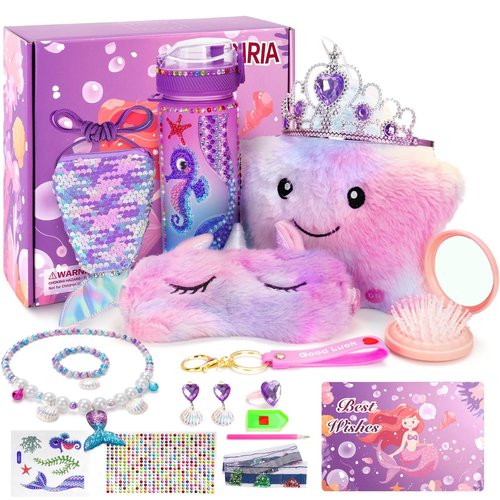 Jenria Mermaid Gift for Girls Toys Age 6-8, Kindergarten Graduation Gifts for Girls, Birthday Gifts for Girls Age 3 4 5 6 7 8 9 10, Girl Toys, Birthday Gifts Set, for Daughter, Niece, Little Girl