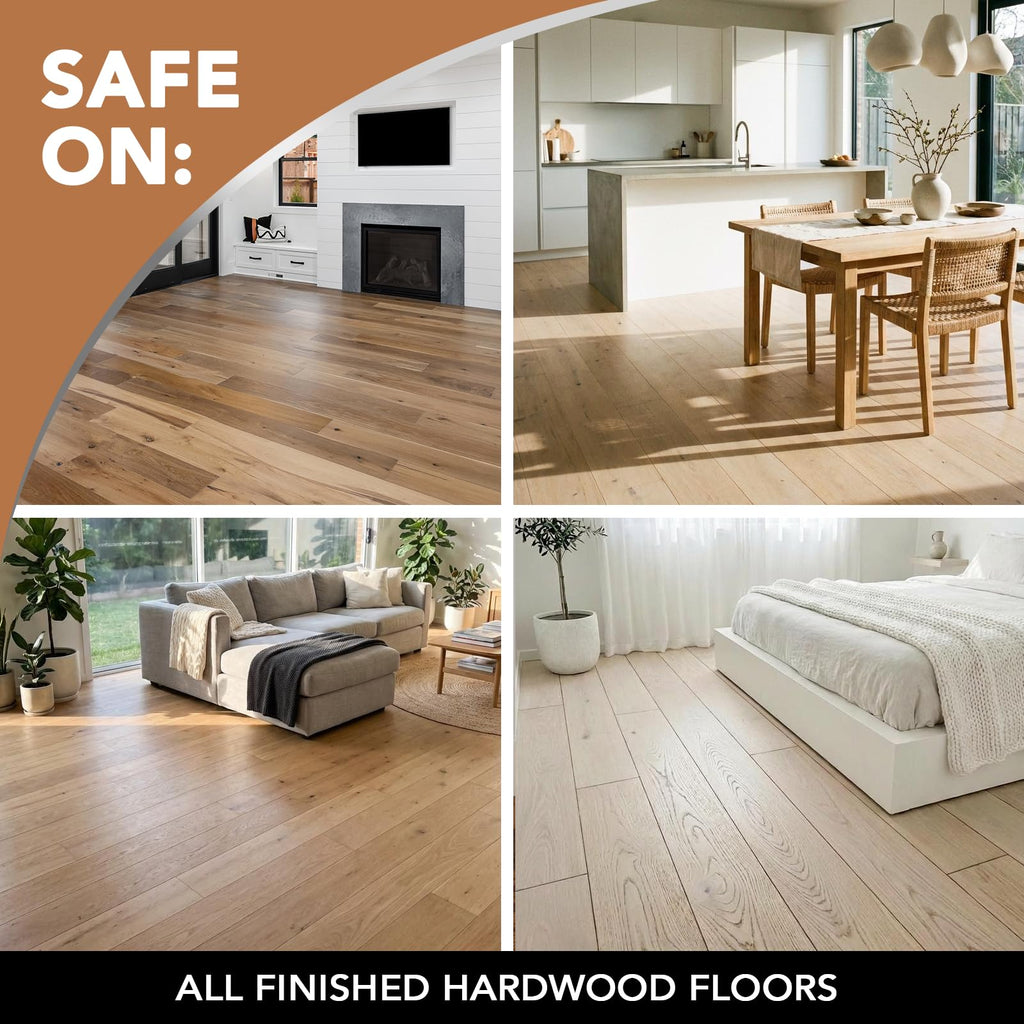 Weiman Wood Floor Polish and Restorer 32 Oz Bundle - High-Traffic Hardwood Floor, Natural Shine, Removes Scratches, Leaves Protective Layer