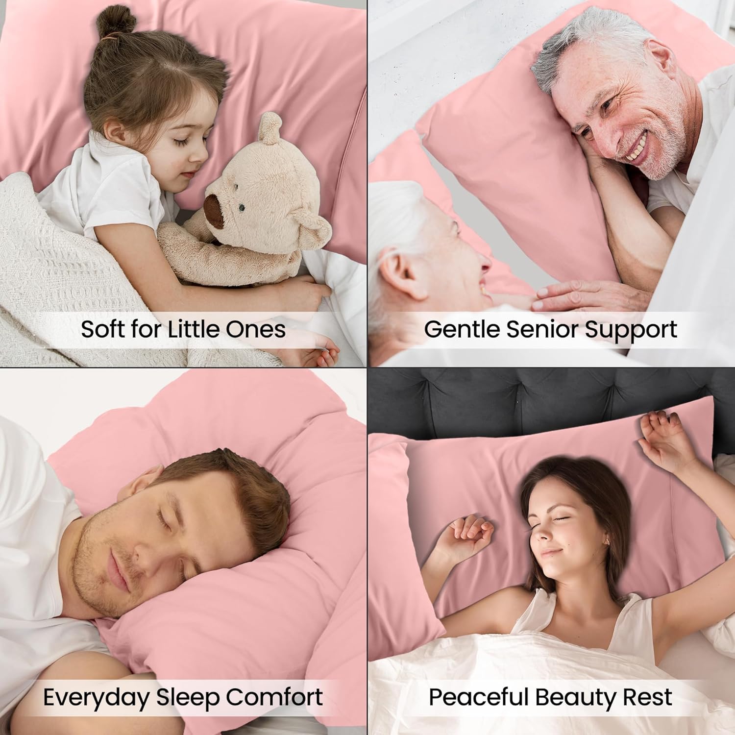 Utopia Bedding Queen Pillow Cases | Soft Brushed Microfiber - 2 Pack, Fade Resistant, 20x30 Inches - Pink