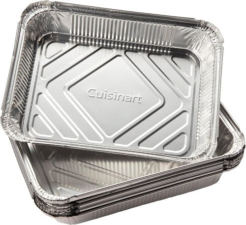 Cuisinart Heavy-Duty Aluminum Grease Tray Liners - 10-Pack Disposable Drip Trays for Griddles & Grills