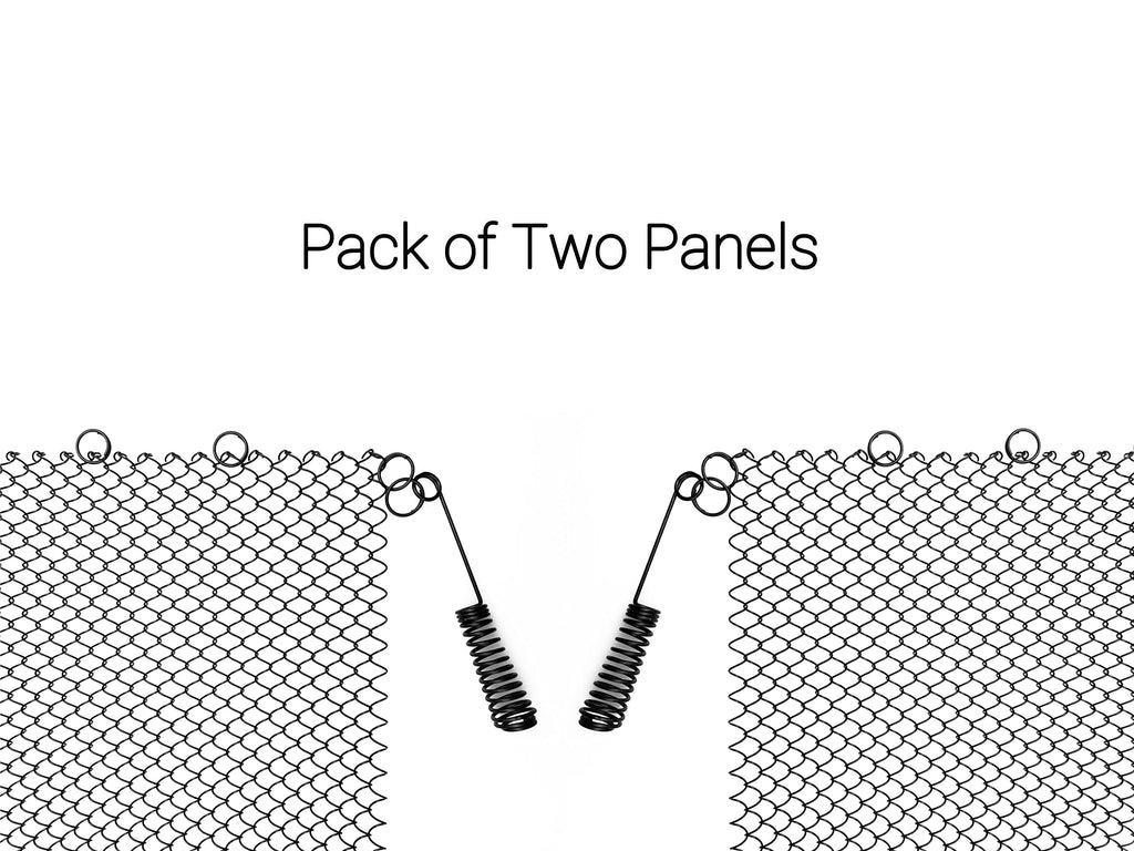 SXATOLS Fireplace Mesh Screen Curtain, Two Panels. Rod kit NOT Included(18" H x 24" W), Black