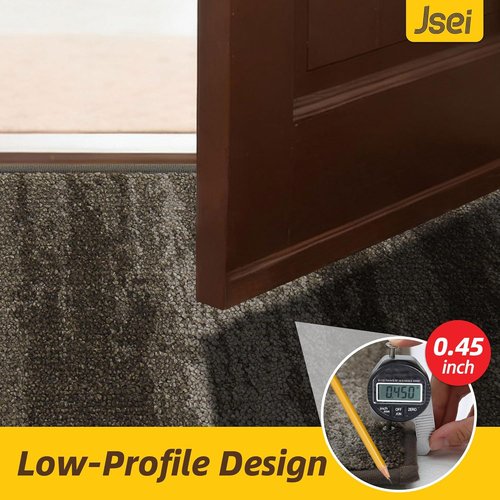 JSEI Dirt Trapper Door Mat - Non-Slip Washable Entryway Mat | 24"x36" Absorbent Low Profile for Dogs - Brown
