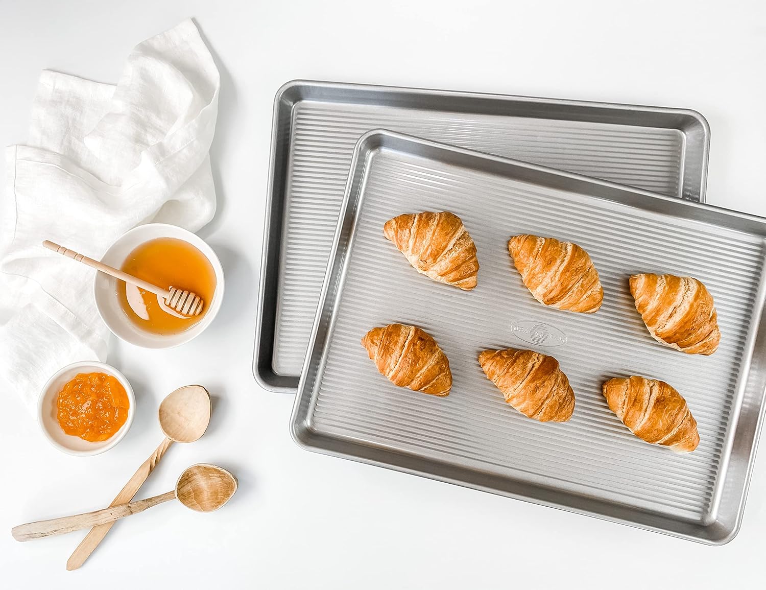 USA Pan Nonstick Quarter Sheet Pan Set - Perfect for Baking | Set of 2 Durable Pans