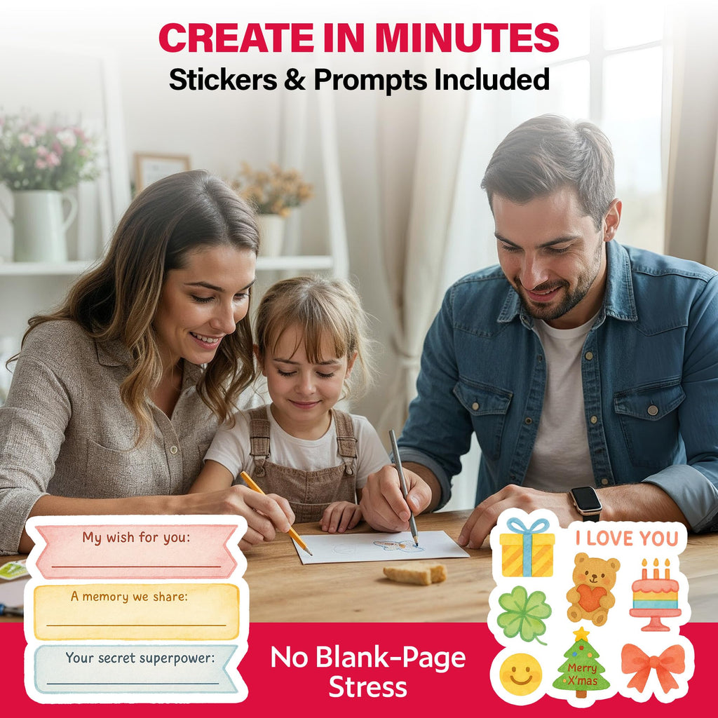 Top Life Recordable Greeting Card - Unmatched 60-Second Custom Voice Message - Embossed Heart Cover and Sticker Sheets - DIY Talking Card with Red Envelope for Birthday, Wedding, Anniversary