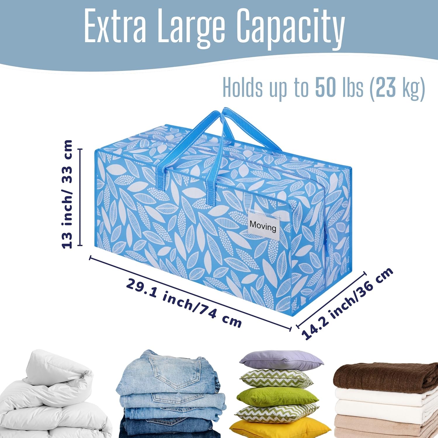 VENO Heavy Duty Moving Bags - 8 Pack Extra Large with Backpack Straps & Zippers for College Dorm Essentials