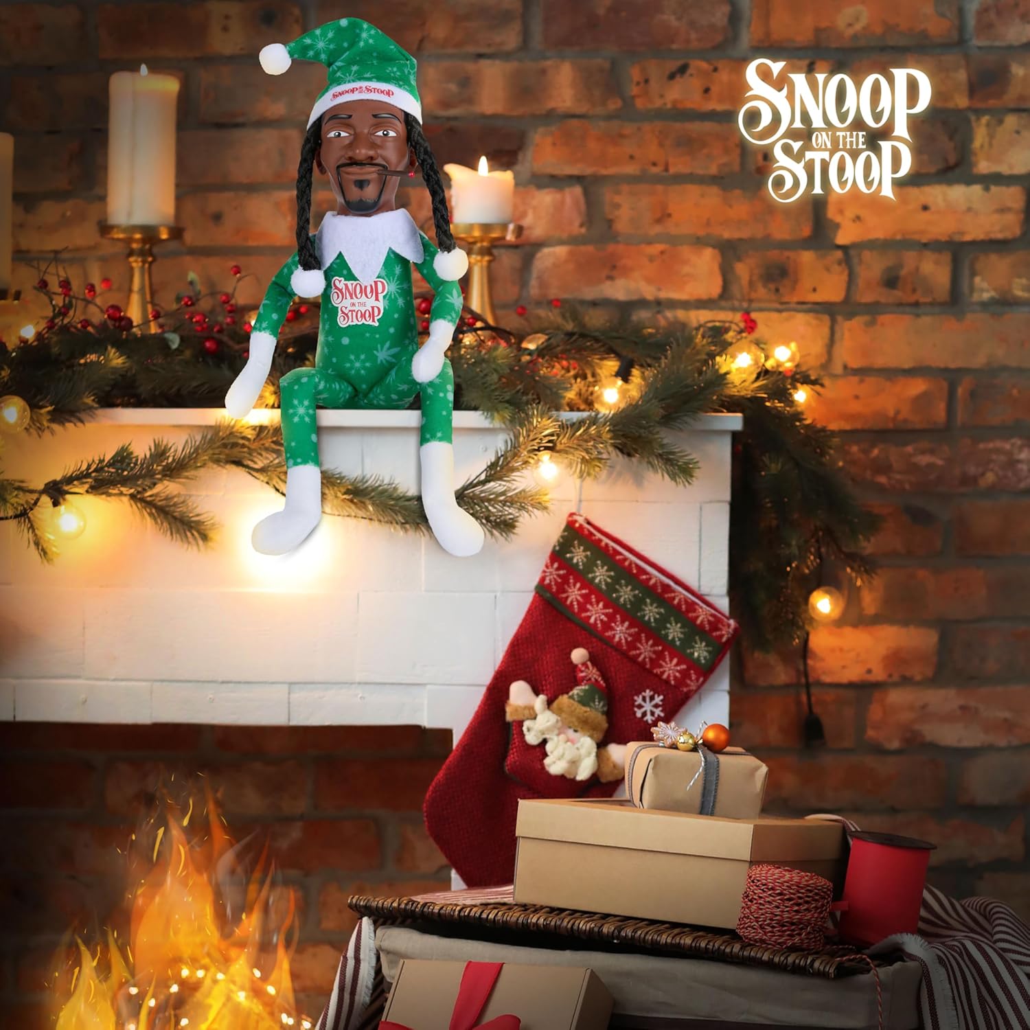 Snoop Dogg Christmas Shelf Décor - 12” Snoop on The Stoop Figurine for Holiday Cheer