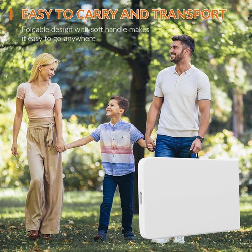 Elevon Heavy Duty Folding Table - 8 Feet Adjustable Height | Portable for Indoor & Outdoor Use