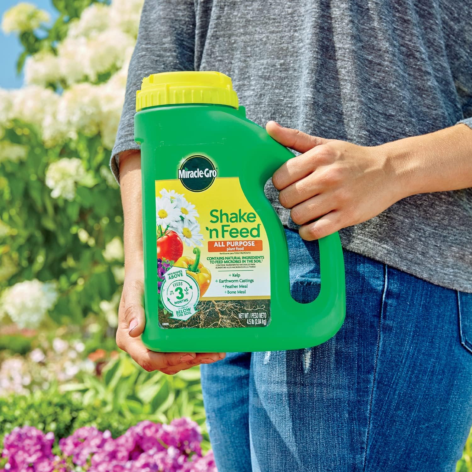 Miracle-Gro Shake 'N Feed All Purpose Plant Food - Feeds Indoor & Outdoor Plants for 3 Months | 4.5 lbs (Pack of 6)