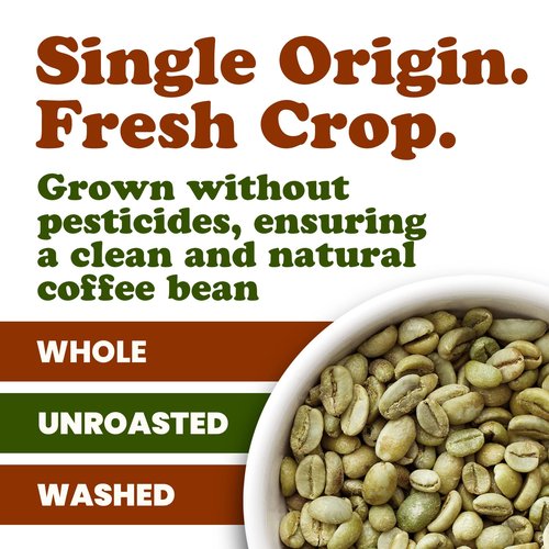 Food to Live Organic Colombian Huila Arabica Green Coffee Beans, 5 Pounds – Whole, Unroasted, Washed Bean. Single Origin. Fresh Crop. No-GMO, Vegan, Bulk