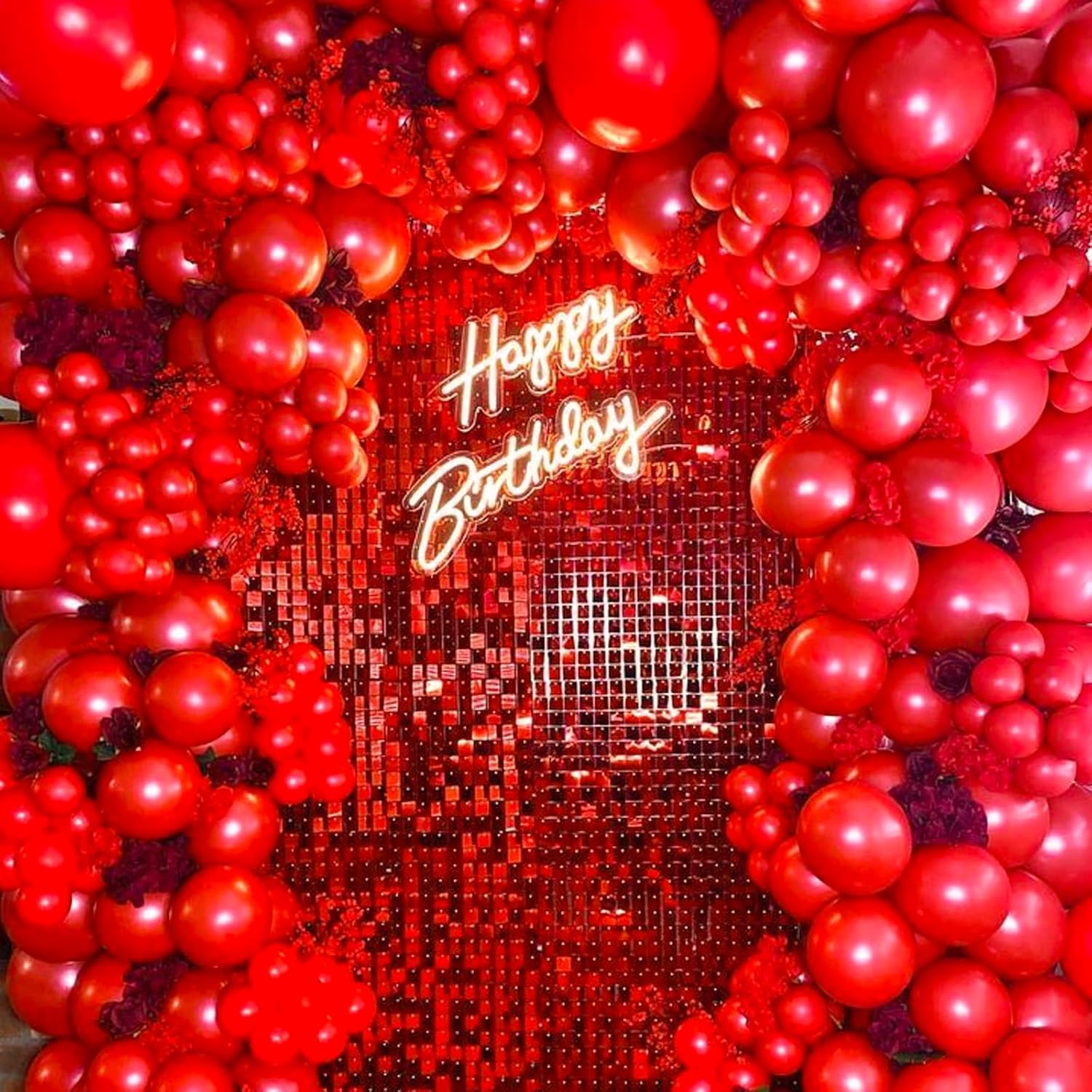 PartyWoo Red Balloons - 50 Pcs Mini Matte Red Latex Balloons for All Occasions | 5 Inch Size