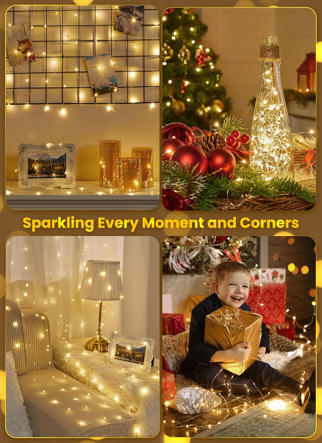 Minetom 33Ft Battery Operated Fairy Lights - 100 LED Waterproof String Lights for Indoor/Outdoor Decor