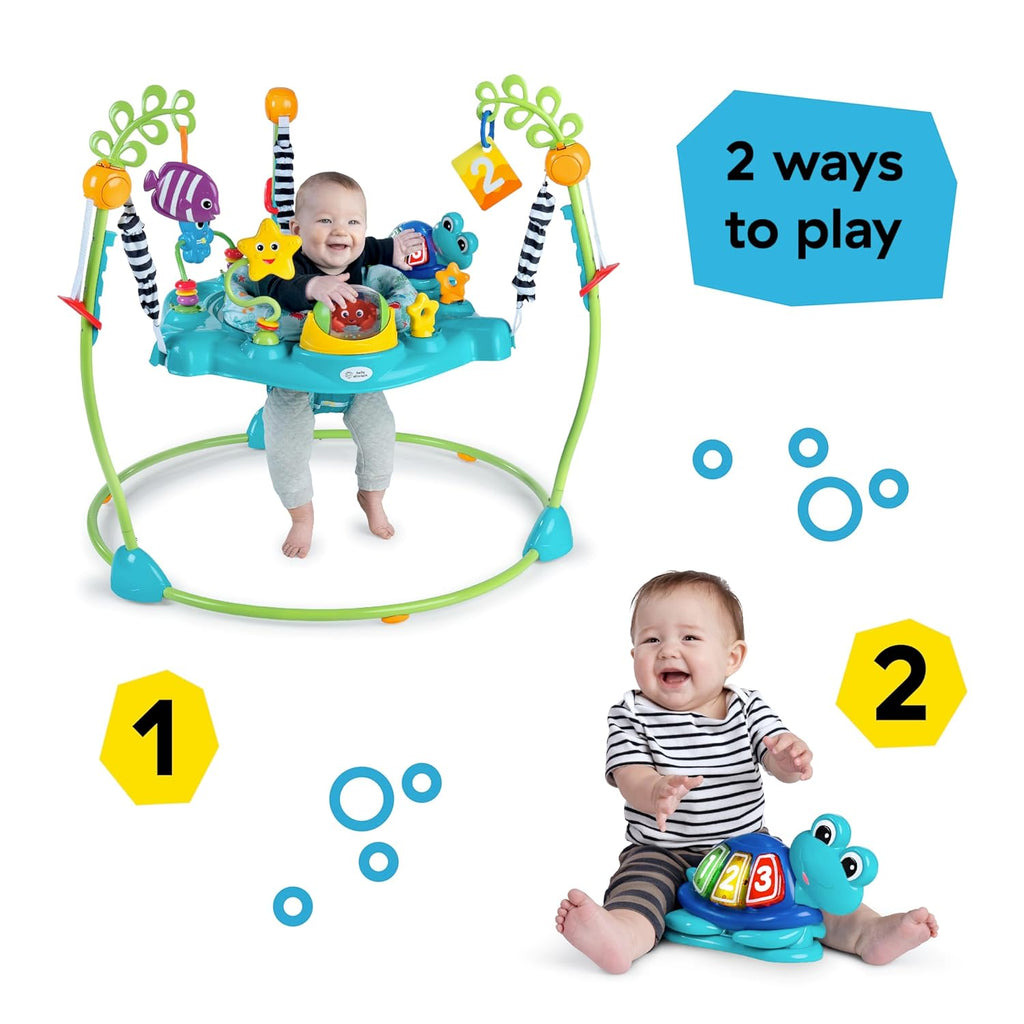 Baby Einstein Ocean Explorers 2-in-1 Activity Jumper & Floor Toy - Max Weight 25 lbs, Ages 6+ Months