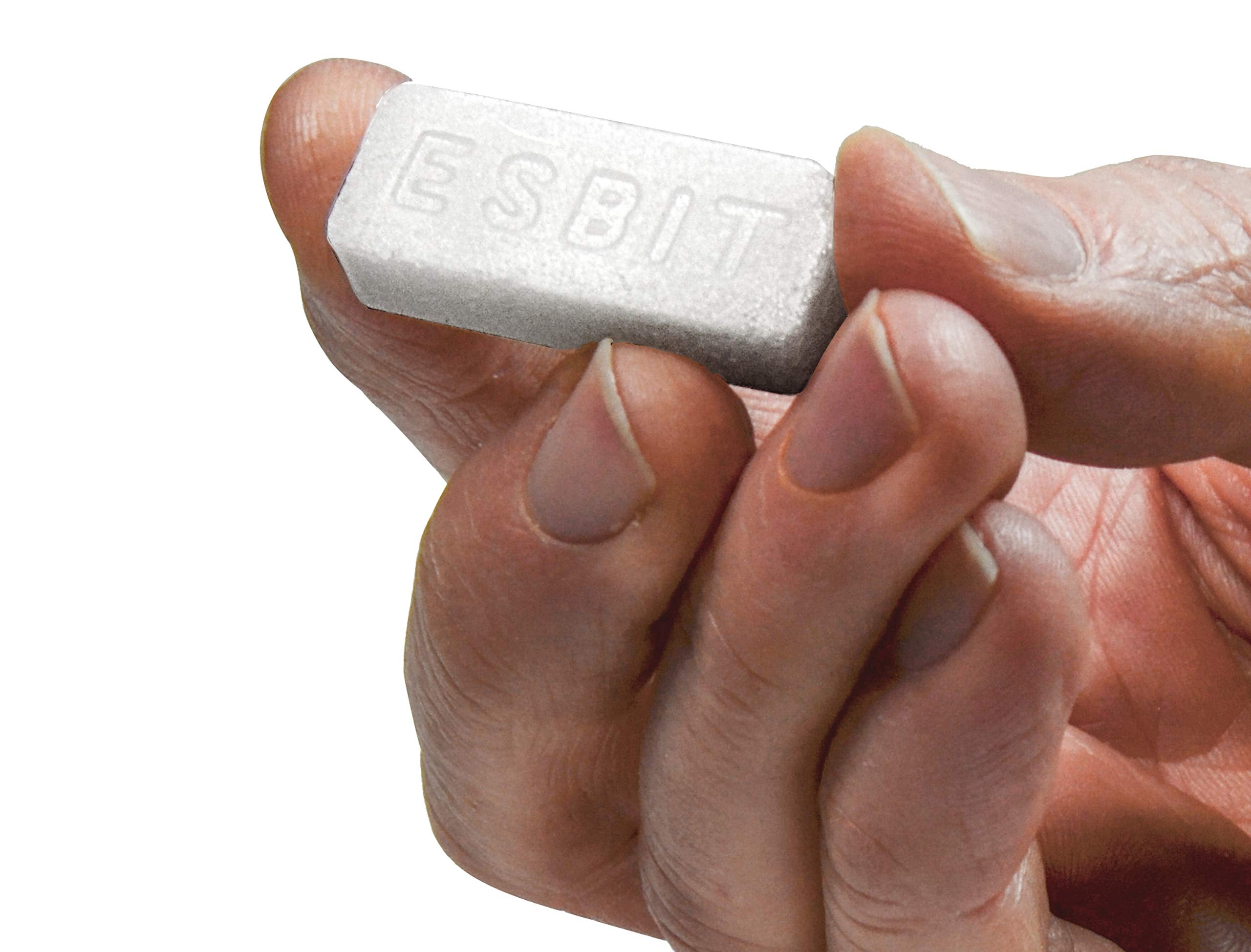 Esbit 4g Solid Fuel Tablets for Backpacking & Camping Stoves & Grills, 1300-Degree Smokeless Emergency Fire Starter Squares, 60 Pack