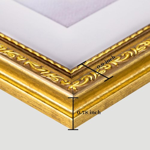 Eletecpro 8x10 Picture Frames - Vintage Gold Frames with Glass Cover for 5x7 or 8x10 Photos