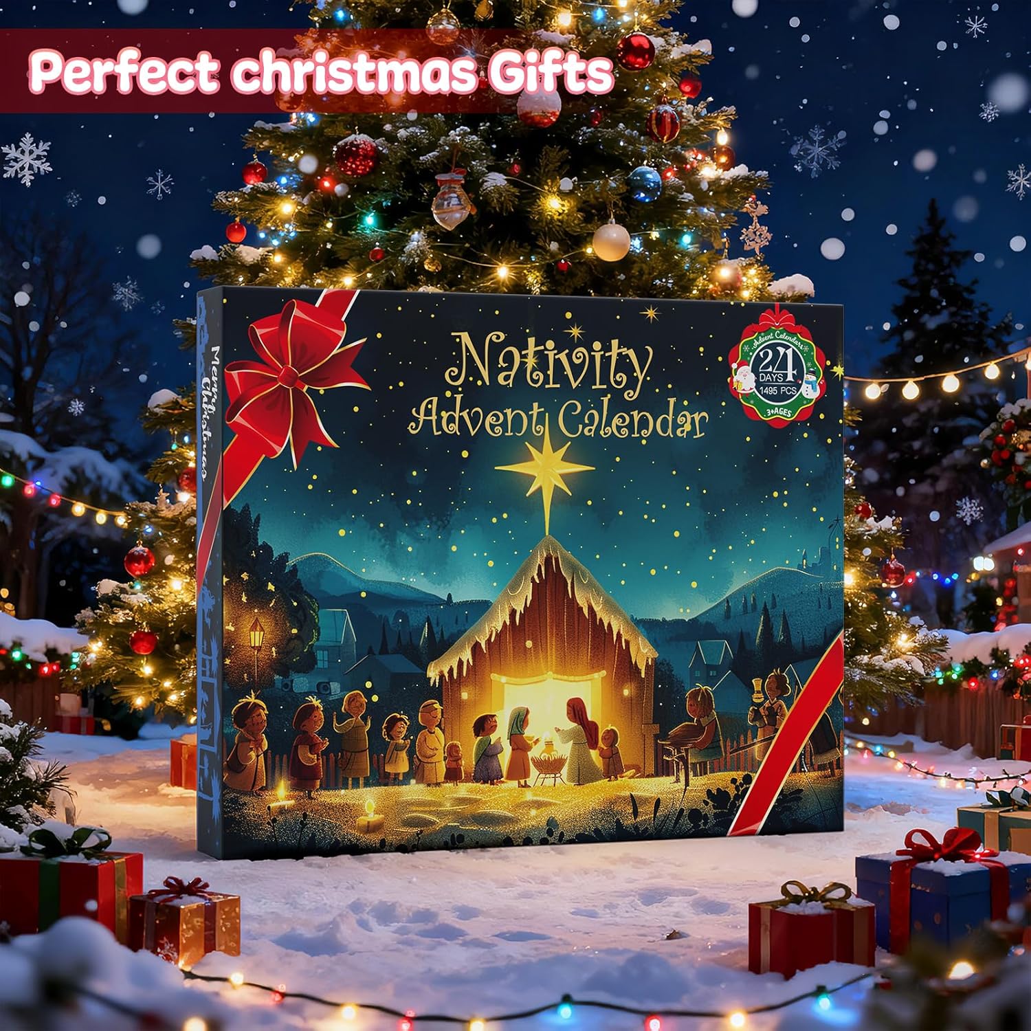Nativity Advent Calendar 2025 - 24 Days Building Blocks Set for Kids & Adults | Christmas Countdown Gift