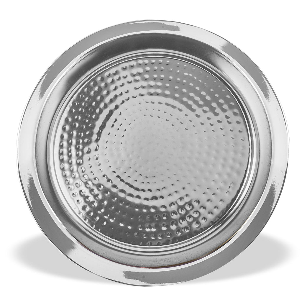 Zion Judaica Elegant Shabbos Havdalah Set Gift Boxed Hammered Metal High Polished Includes Kiddush Cup 5.5 oz Wine Goblet Tray Braided Havdualah Candle Holder Besamim Spice Box End of Shabbat Gift Set