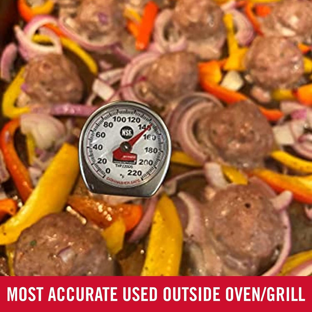 Rubbermaid Commercial Products Instant Read Food Thermometer - Pocket Size, Dishwasher Safe, Red