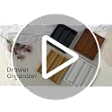 Fibogollo Bamboo Silverware Organizer - Natural 3 Compartment Utensil Tray