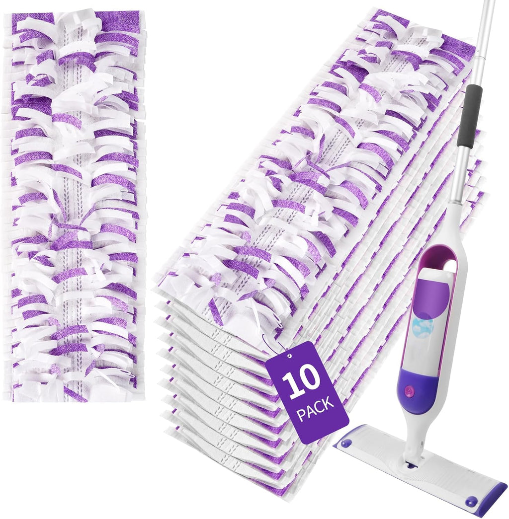 Skiennix Disposable Power Mop Pads - 10 Pack Unscented Replacement Refills for Swiffer Power Mop | Ideal for Hardwood Floors