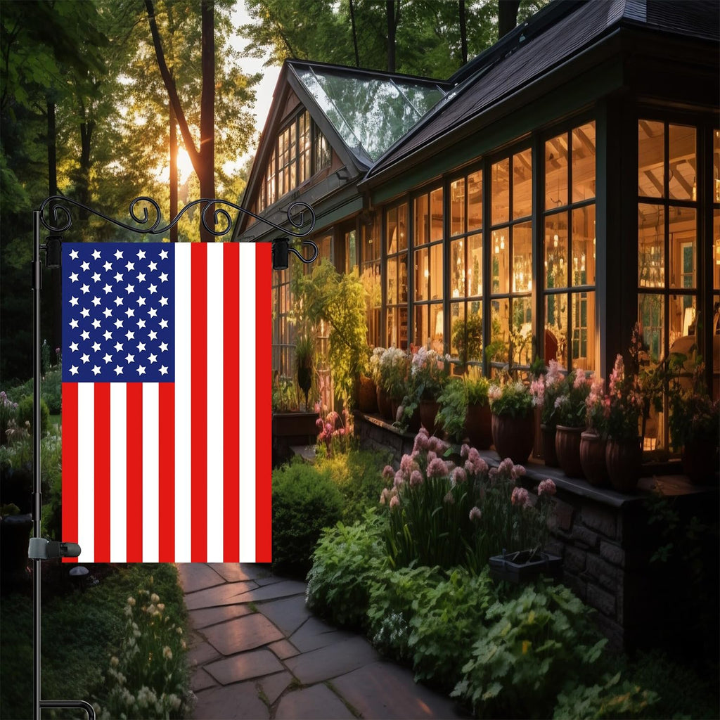 Akeydeco Garden Flag Pole Stand - Waterproof Holder with Stopper & Clip for Outdoor Use | Durable Powder-Coated Finish