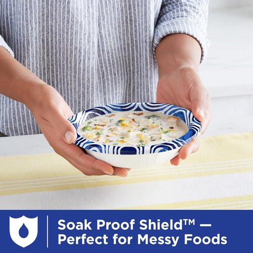 Dixie Ultra Large Paper Bowls - 20 Oz, 56 Count | Microwave Safe & Compostable Disposable Dinnerware