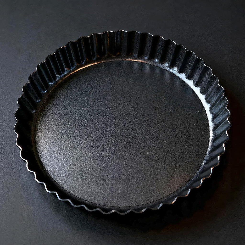 Tart Pan 2 Pack, 9 Inch Non-Stick Carbon Steel Pie Pan, Tart Pans with Removable Bottom -Top 9.5 inches, bottom 9 inches, 1.2 inches deep - Perfect Molds for Making pie, Fruit Tarts with Grooved Edges