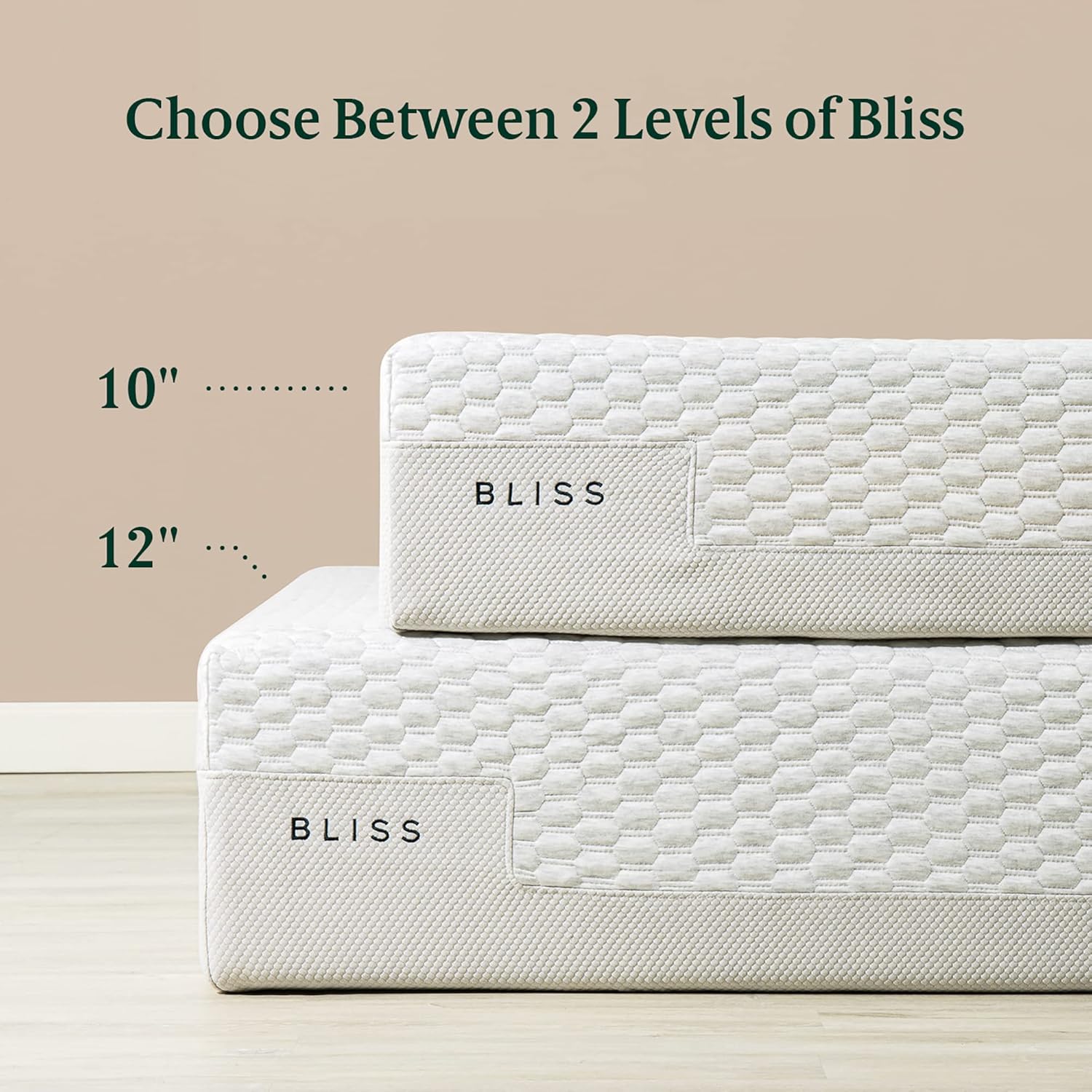 Zinus 12 Inch Bliss Memory Foam Mattress - Queen Size, Pressure Relieving, Sustainable Tencel Cover, CertiPUR-US Certified