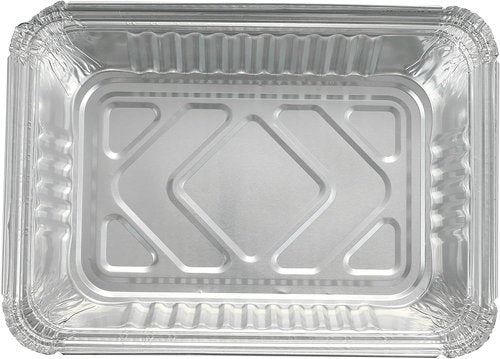 25-Pack Disposable Aluminum Foil Pans by [Brand Name] - Heavy-Duty Takeout Tins with Lids, 8.5x6.3”