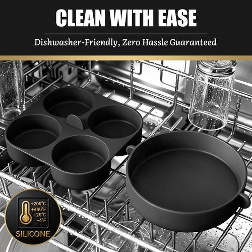 FineMade Silicone Egg Bite Molds - 4-Inch Large & Mini Molds for Instant Pot | Perfect for Healthy Snacks & Breakfast