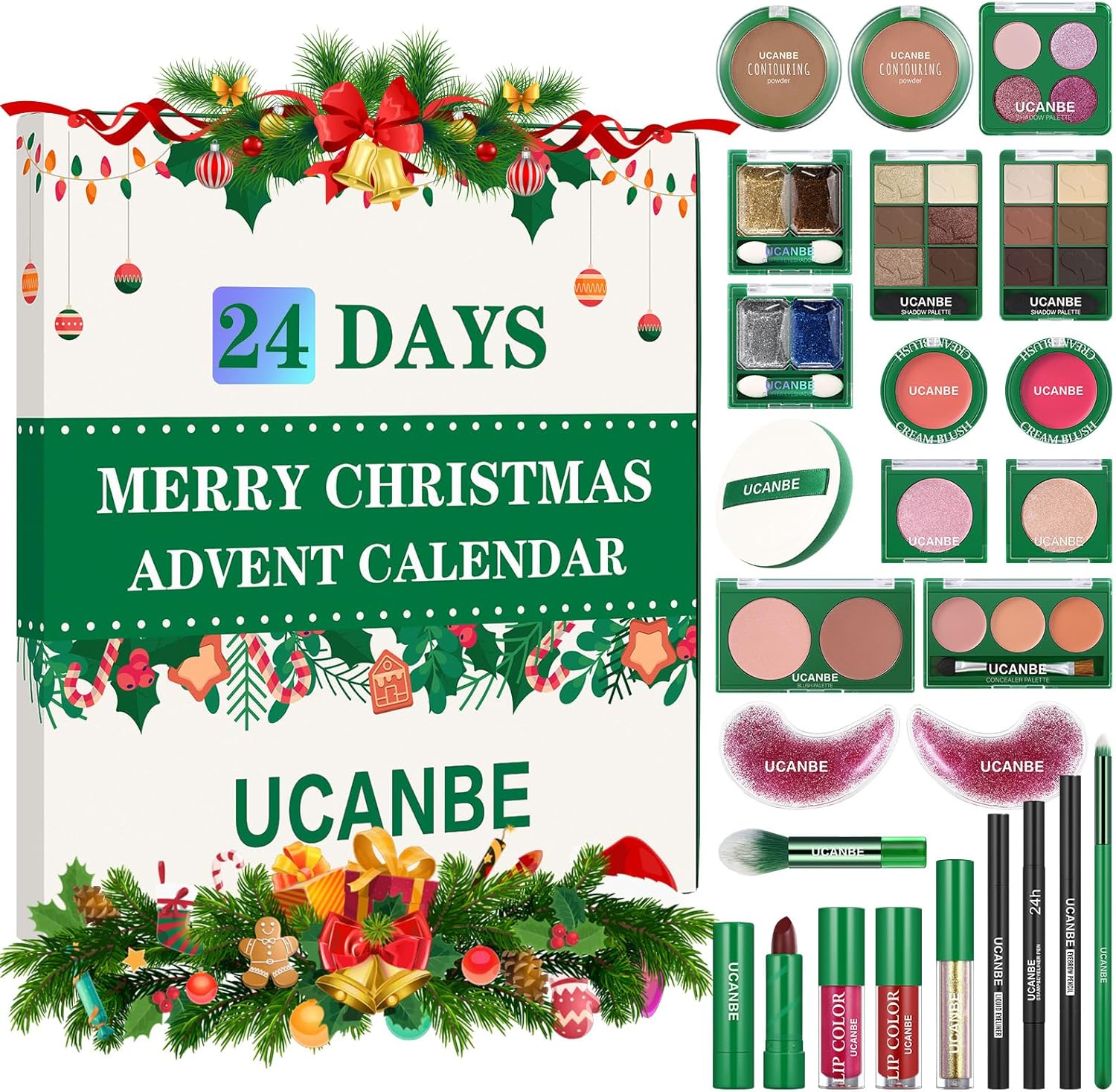 UCANBE 2025 Makeup Advent Calendar - 24 Days of Holiday Beauty Surprises for Women & Teens