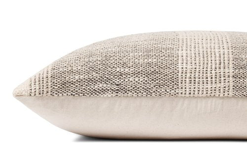 Loloi Angela Rose x Dusk Collection PAR0005 Charcoal/Ivory 18'' x 18'' Cover w/Poly Pillow