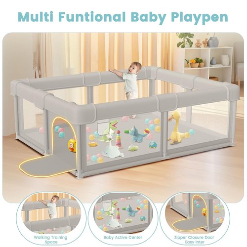 Besuhot Baby Playpen - Sturdy Safety Playard for Babies & Toddlers | 50x50 Indoor & Outdoor Activity Center