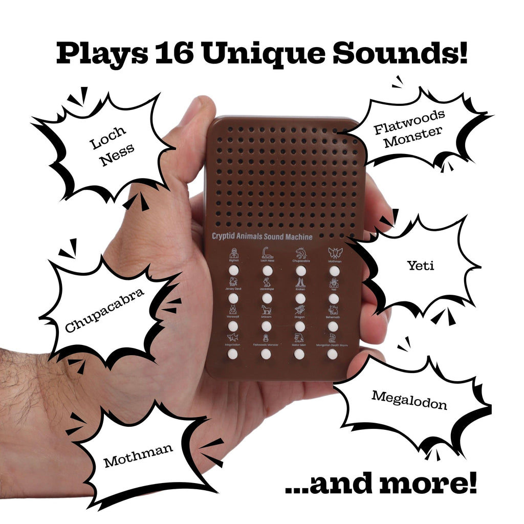 Cryptid Animal Noisemaker with 16 Sounds, Mothman, Bigfoot, Yeti, Lochness, Kraken Noises, Cryptids Electronic Sound Maker - Cryptozoology Themed Sound Effects Board For Kids, Birthday Toy Sasquatch