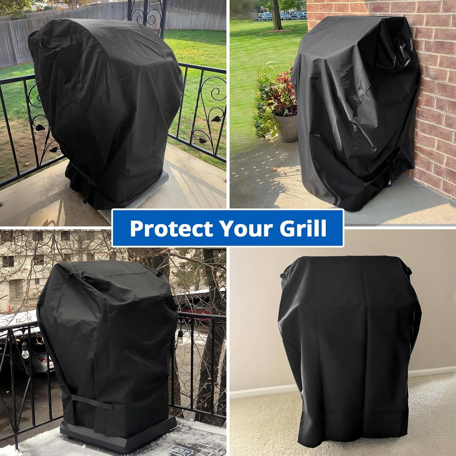 SunPatio 32-Inch Heavy Duty Waterproof Gas Grill Cover - Fits Weber, Char-Broil & Nexgrill