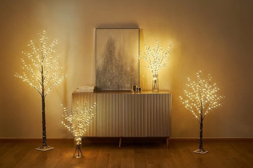LITBLOOM 6FT Lighted Flocked Christmas Tree - 330 LED Fairy Lights for Indoor/Outdoor Holiday Decor