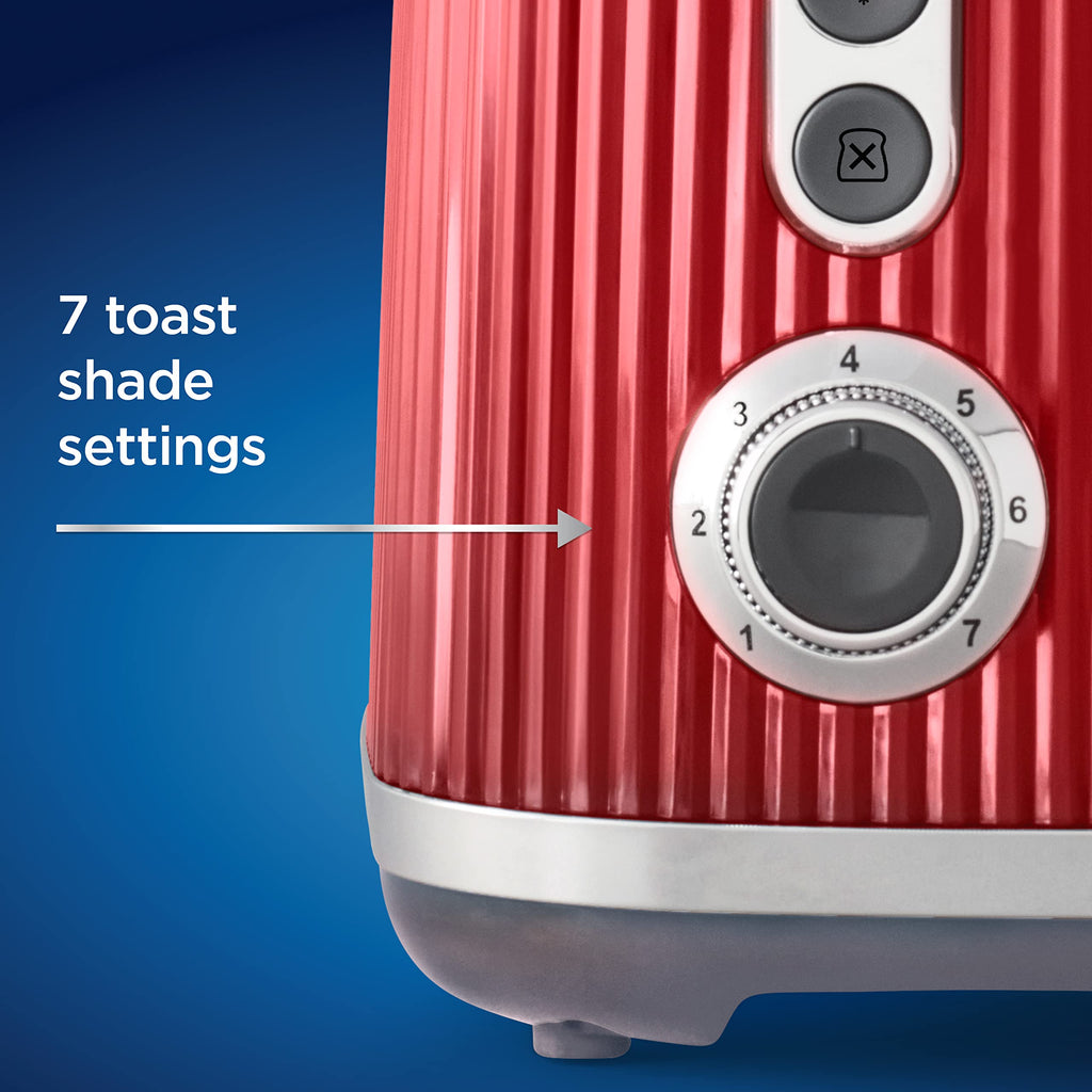 Oster® Retro 2-Slice Toaster with Quick-Check Lever, Extra-Wide Slots, Impressions Collection, Red