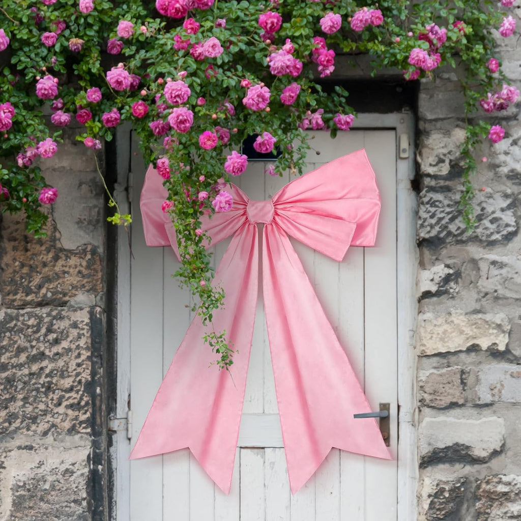 Skiennix Large Pink Coquette Bow - 27.6 x 21.7 Inches | Perfect for Birthday & Bridal Showers