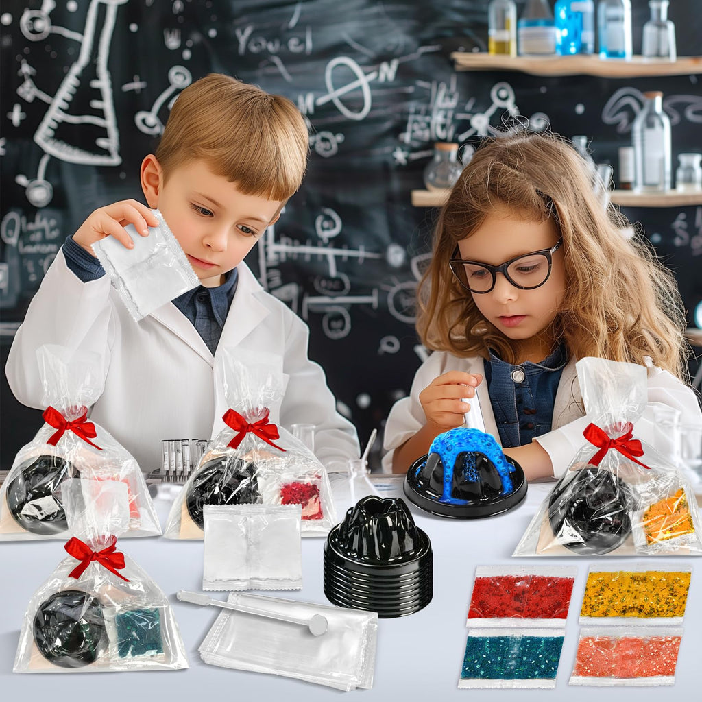 rifamee 24Pcs Volcano Eruption Science Kit Party Favor Experiments Gifts for 4-6 8-12 Age Boys and Girls Valentine's Day Christmas (Volcano 2, One Size)